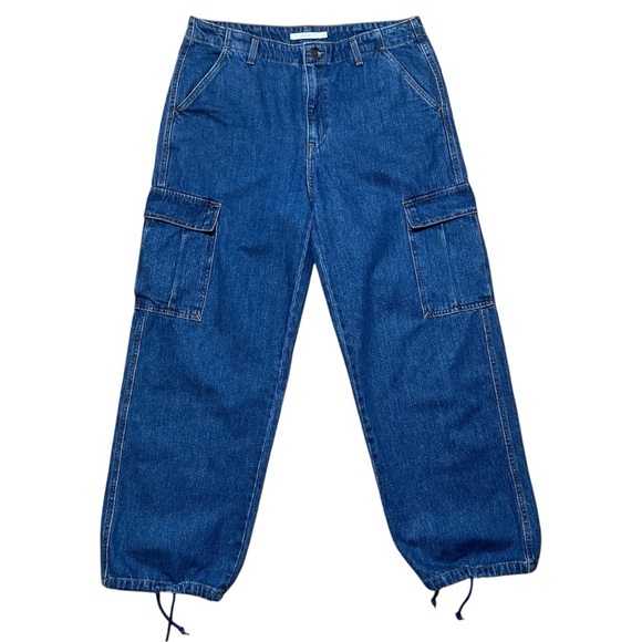 Levi’s Wm’s ‘94 Baggy Cargo Jeans In I’m Never Wrong Stonewash Sz 31W 30L - Picture 1 of 16